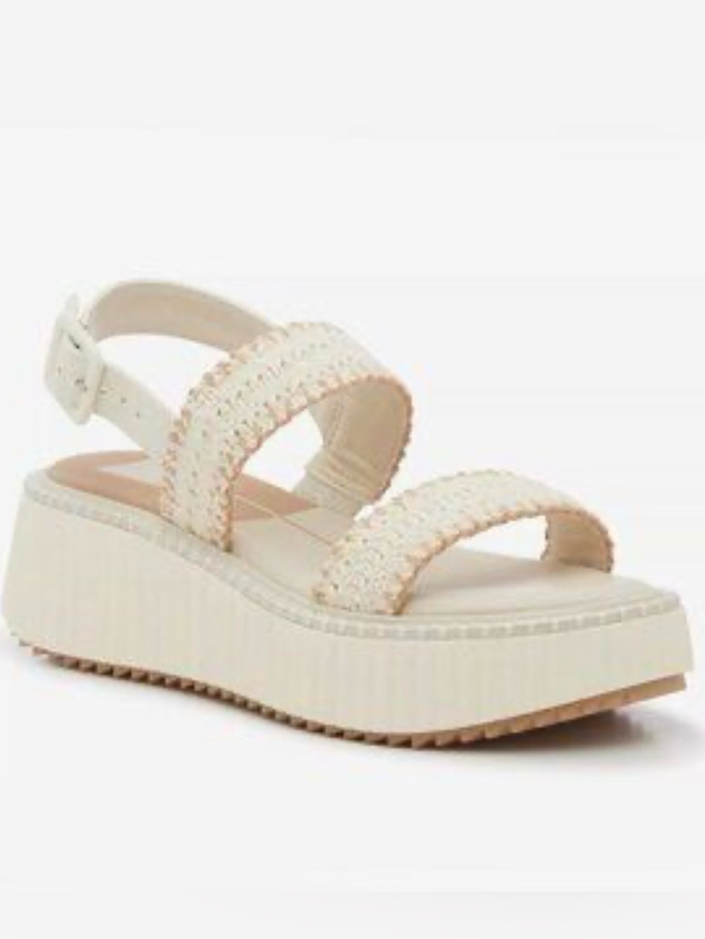 Dolce Vita Woven Platform Sandal - Cream